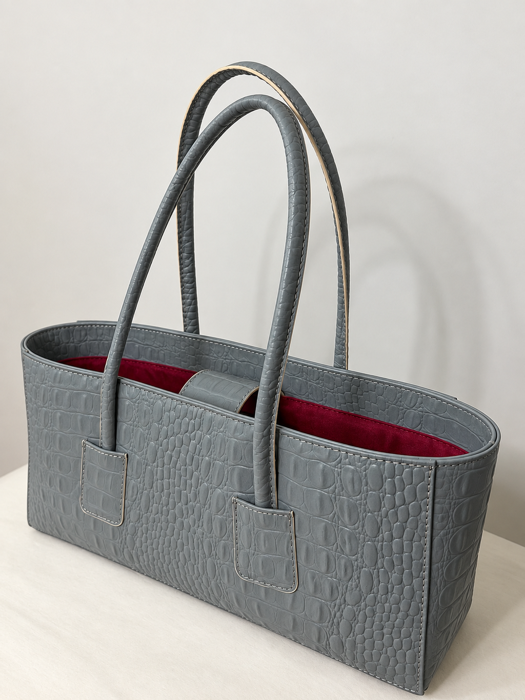 Eclat Tote Mini - Blue Slate Croc