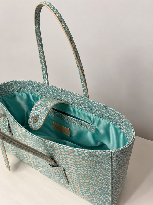 Eclat Tote - Mint Serpent