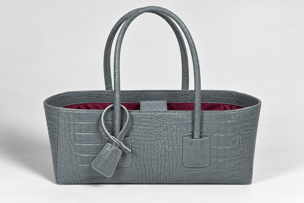 Eclat Tote Mini - Blue Slate Croc