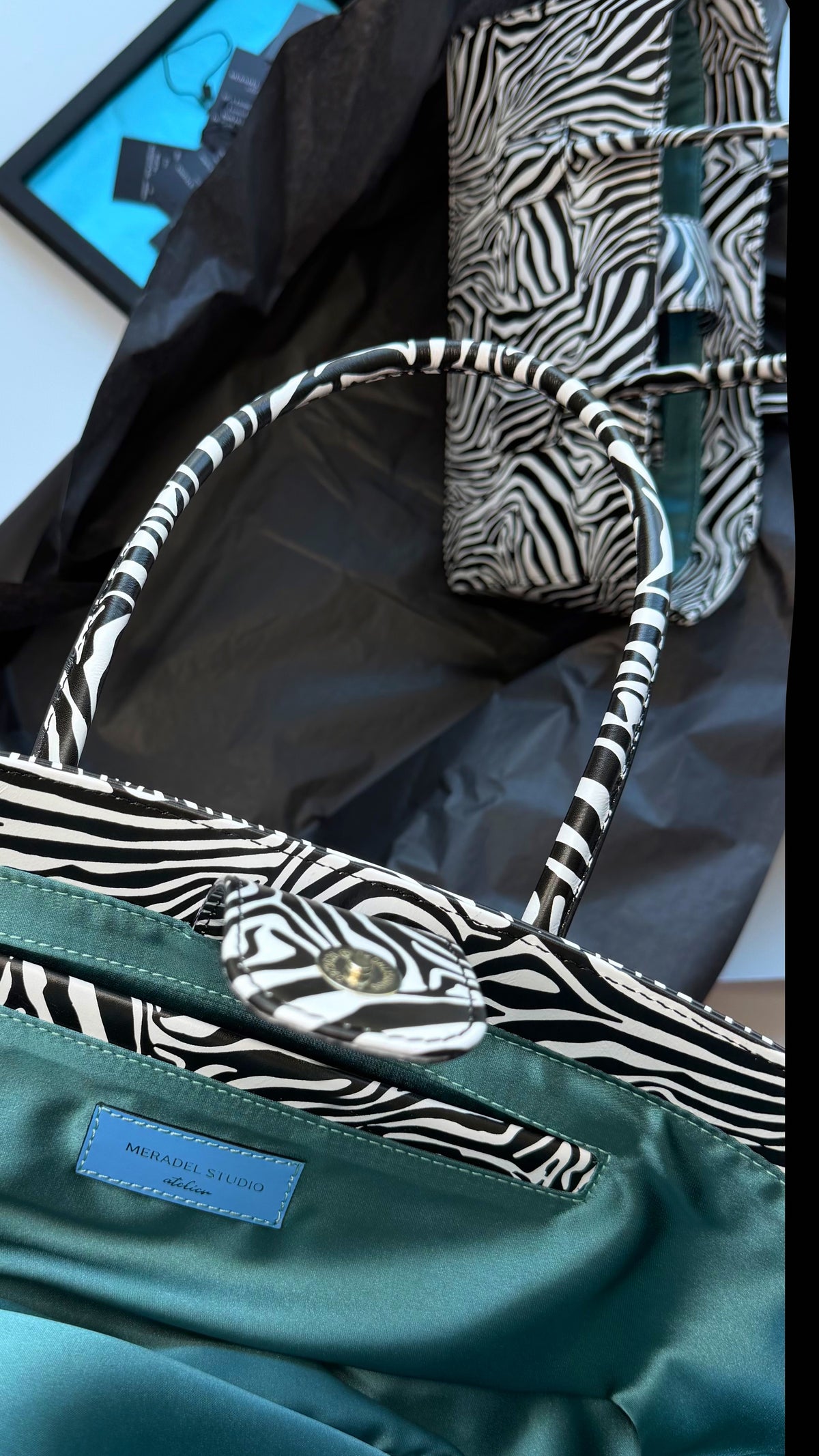Eclat Tote Mini - Zebra Noir