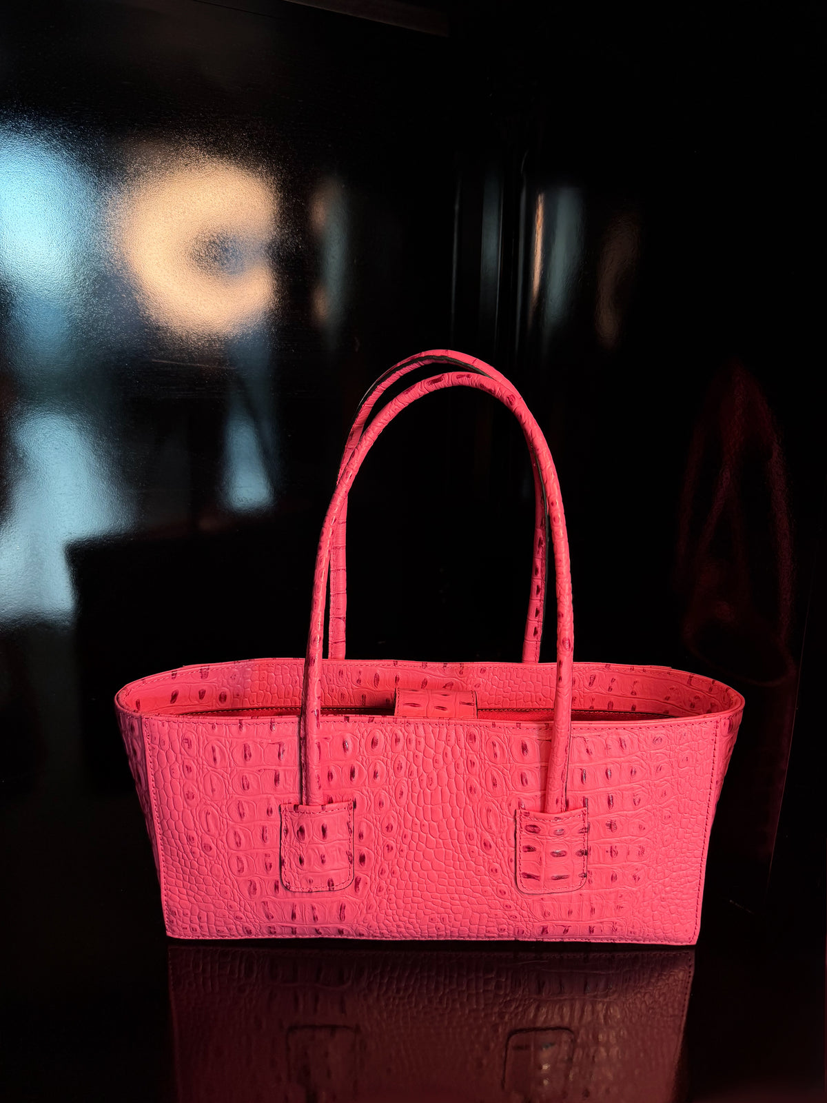 Eclat Tote Mini - Sangria Croc