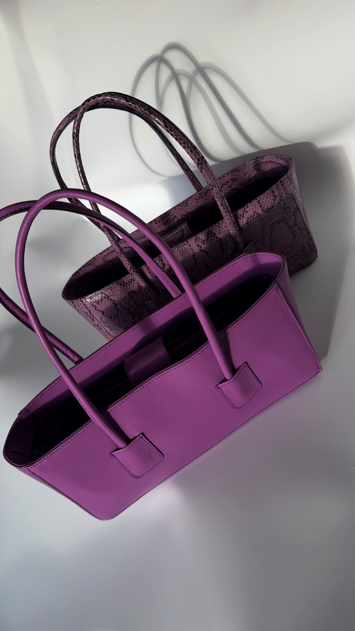 Eclat Tote Mini - Berry Python