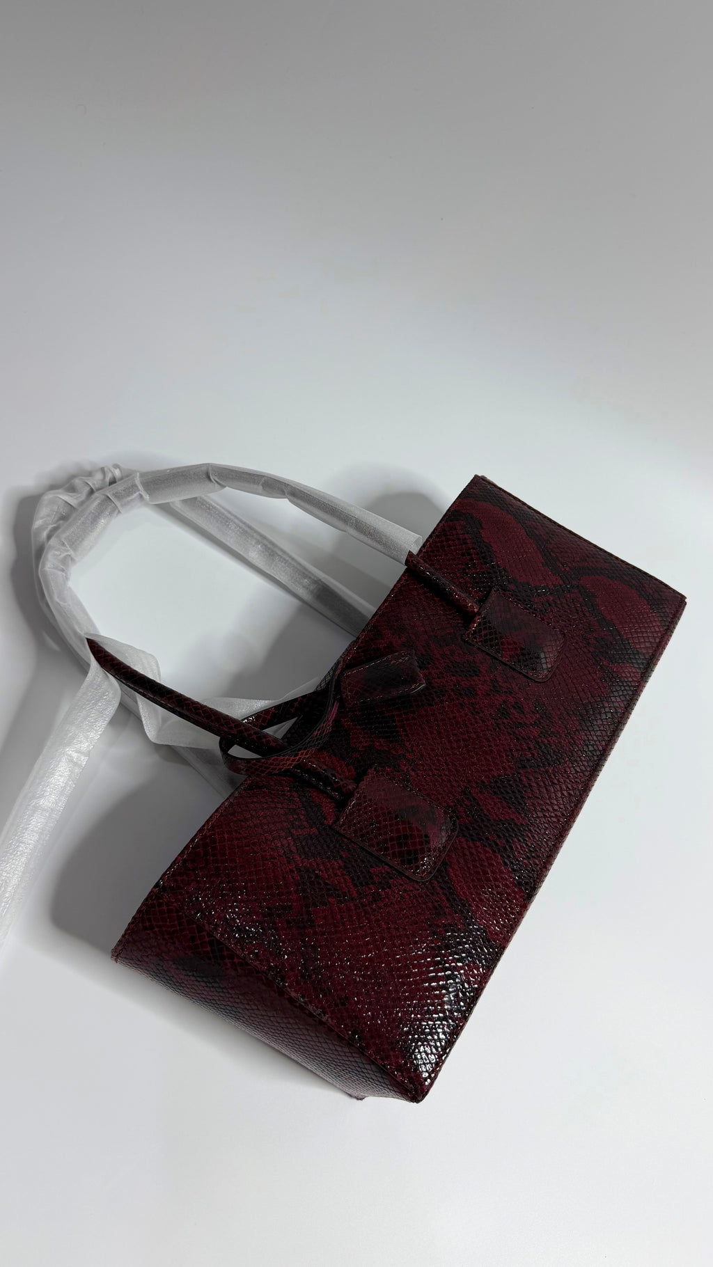 Eclat Tote Mini - Bordeaux Python