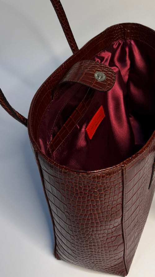 Eclat Tote - Brandy Croc